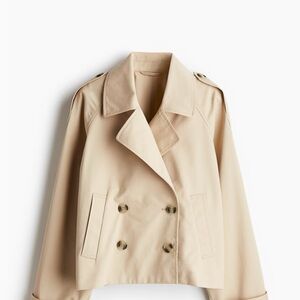 NWT H&M Beige Cropped trench
